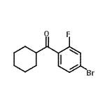 结构式 CAS# 684271-18-9, (4-溴-2-氟苯基)(环己基)甲酮
