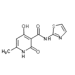 CAS 登录号：685888-76-0， 4-羟基-6-甲基-2-氧代-N-(1,3-噻唑-2-基)-1,2-二氢-3-吡啶甲酰胺