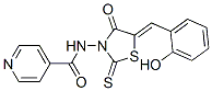 CAS 登录号：68710-95-2， N-[5-[(2-羟基苯基)亚甲基]-4-氧代-2-硫代-3-噻唑烷基]-4-吡啶甲酰胺