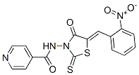 CAS 登录号：68711-00-2， N-[5-[(2-硝基苯基)亚甲基]-4-氧代-2-硫代-3-噻唑烷基]-4-吡啶甲酰胺
