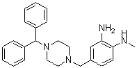 CAS 登录号：68740-30-7， 4-[[4-(二苯基甲基)-1-哌嗪基]甲基]-N1-甲基-1,2-苯二胺