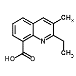 CAS 登录号：68742-10-9， 2-乙基-3-甲基-8-喹啉羧酸