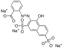 CAS 登录号：68806-09-7， 2-[(1-羟基-3,6-二磺酸基-2-萘基)偶氮]苯甲酸三钠