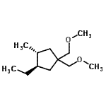 CAS 登录号：688298-26-2， (3R,4R)-3-乙基-1,1-二(甲氧基甲基)-4-甲基环戊烷
