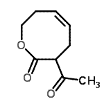 CAS 登录号：688318-10-7， (5Z)-3-乙酰基-3,4,7,8-四氢-2H-氧杂环辛三烯-2-酮