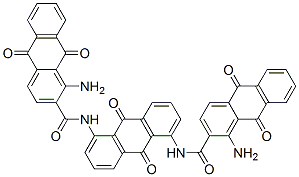 CAS 登录号：68845-15-8， N,N'-(9,10-二氢-9,10-二氧代蒽-1,5-二基)二[1-氨基-9,10-二氢-9,10-二氧代蒽-2-甲酰胺]