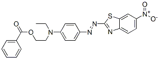 CAS 登录号：68938-65-8， 2-[乙基[4-[(6-硝基苯并噻唑-2-基)偶氮]苯基]氨基]乙基苯甲酸酯