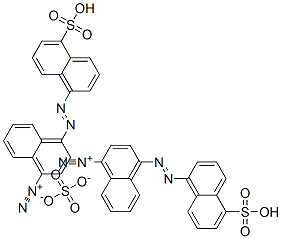CAS 登录号：68938-69-2， 二[4-[(5-磺基-1-萘基)偶氮]萘-1-重氮]硫酸盐