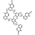 CAS 登录号：69039-70-9， [2-[[3,6-二[(6-重氮基-5-氧代-1-萘基)磺酰基氧基]-2-羟基-4-甲基-苯基]甲基]-4-[(6-重氮基-5-氧代-1-萘基)磺酰基氧基]-3-羟基-5-甲基-苯基]6-重氮基-5-氧代-萘-1-磺酸酯