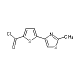 CAS 登录号：690631-93-7， 5-(2-甲基-1,3-噻唑-4-基)-2-噻吩甲酰氯