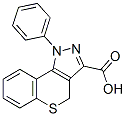 CAS 登录号：69099-25-8， 1-苯基-1,4-二氢苯并噻喃并[4,3-c]吡唑-3-羧酸
