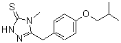 CAS 登录号：69198-31-8， 5-(4-异丁氧基苄基)-4-甲基-2,4-二氢-3H-1,2,4-三唑-3-硫酮