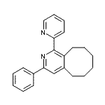 CAS 登录号：692729-83-2， 3-苯基-1-(2-吡啶基)-5,6,7,8,9,10-六氢环辛并[c]吡啶