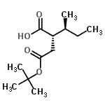 CAS#: 692778-50-0， (2R,3S)-3-Methyl-2-{2-[(2-methyl-2-propanyl)oxy]-2-oxoethyl}pentanoic acid
