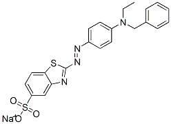 CAS 登录号：69412-86-8， 2-[[4-(苄基乙胺)苯基]偶氮]苯并噻唑-5-磺酸钠