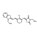 CAS 登录号：69415-10-7， (5Z)-5-({(3E)-2-氯-3-[(2Z)-2-(3-乙基-1,3-苯并噻唑-2(3H)-亚基)亚乙基]-1-环己烯-1-基}亚甲基)-3-乙基-2-硫代-1,3-噻唑烷-4-酮