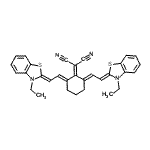 CAS 登录号：69415-28-7， {(2E,6E)-2,6-二[(2Z)-2-(3-乙基-1,3-苯并噻唑-2(3H)-亚基)亚乙基]环己基亚基}丙二腈