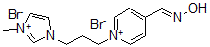 CAS 登录号：69445-02-9， 4-[(羟基亚胺)甲基]-1-[3-(1-甲基-1H-咪唑鎓-3-基)丙基]-吡啶鎓溴化物
