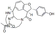 CAS 登录号：69721-57-9， (3S,3aS,15S)-3,3a,6,7,8,9,10,11,12,13,14,15-十二氢-3-(4-羟基苯基)-4H-1,16-乙烯桥-5,15-(丙亚氨基乙桥)呋喃并[3,4-l][1,5,10]三氮杂环十六烷-4,21-二酮