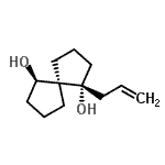CAS 登录号：697286-70-7， (1R,5R,6R)-1-烯丙基螺[4.4]壬烷-1,6-二醇
