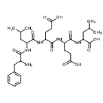 结构式 CAS# 69729-06-2, 苯丙氨酰亮氨酰-alpha-谷氨酰-alpha-谷氨酰亮氨酸