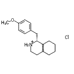 CAS 登录号：69735-34-8， (1R)-1-[(4-甲氧基苯基)甲基]-3,4,5,6,7,8-六氢-1H-异喹啉-2-鎓氯化物
