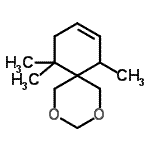 CAS 登录号：69745-74-0， 7,11,11-三甲基-2,4-二氧杂螺[5.5]十一碳-8-烯