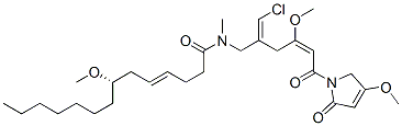 CAS 登录号：69778-82-1， (7S,E)-N-[(E)-2-[(E)-氯亚甲基]-6-(2,5-二氢-4-甲氧基-2-氧代-1H-吡咯-1-基)-4-甲氧基-6-氧代-4-己烯基]-7-甲氧基-N-甲基-4-十四碳烯酰胺