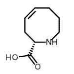 CAS 登录号：698345-53-8， (2S,4Z)-1,2,3,6,7,8-六氢-2-氮杂环辛四烯羧酸