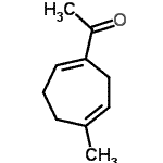 CAS 登录号：69892-24-6， 1-(5-甲基-1,5-环庚二烯-1-基)乙酮