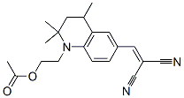CAS 登录号：69912-93-2， 2-[[[1-[2-(乙酰氧基)乙基]-1,2,3,4-四氢-2,2,4-三甲基喹啉]-6-基]亚甲基]丙二腈