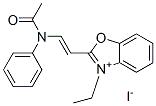 CAS 登录号：6992-73-0， 2-[2-(乙酰基苯基氨基)乙烯基]-3-乙基苯并恶唑鎓碘化物