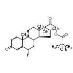 CAS 登录号：69986-99-8， (6alpha,16alpha)-6-氟-17-羟基-16-甲基-3,20-二氧代孕甾烷-1,4,9(11)-三烯-21-基特戊酸酯