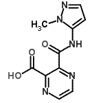 CAS 登录号：700347-27-9， 3-[(1-甲基-1H-吡唑-5-基)氨基甲酰]-2-吡嗪羧酸