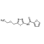 CAS 登录号：701246-96-0， N-[5-(乙氧基甲基)-1,3,4-噻二唑-2-基]-2-糠酰胺
