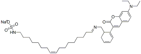 CAS 登录号：70267-73-1， 钠2-[7-(二乙基氨基)-2-氧代-2H-1-苯并吡喃-3-基]-1H-苯并咪唑磺酸盐