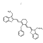 CAS 登录号：70446-12-7， 3-乙基-2-{(E)-2-[(3E)-3-[(2Z)-2-(3-乙基-1,3-苯并噻唑-2(3H)-亚基)亚乙基]-2-(苯基硫基)-1-环己烯-1-基]乙烯基}-1,3-苯并噻唑-3-鎓碘化物