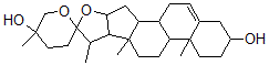 CAS 登录号：7050-41-1， (25S)-螺甾-5-烯-3beta,25-二醇