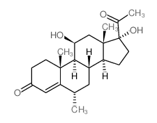 CAS 登录号：7055-53-0， (6S,8S,9S,10R,11S,13S,14S,17R)-17-乙酰基-11,17-二羟基-6,10,13-三甲基-2,6,7,8,9,11,12,14,15,16-十氢-1H-环戊并[a]菲-3-酮