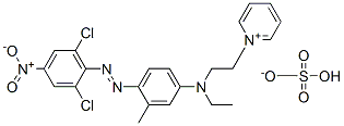 CAS 登录号：70660-58-1， 1-[2-[[4-[(2,6-二氯-4-硝基苯基)偶氮]-间甲苯基]乙基氨基]乙基]吡啶鎓硫酸氢酯
