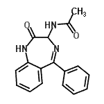 CAS 登录号：70890-53-8， N-(2-氧代-5-苯基-2,3-二氢-1H-1,4-苯并二氮杂卓-3-基)乙酰胺