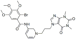 CAS 登录号：70919-94-7， N-[1-[3-(1,3-二甲基-2,6-二氧代-嘌呤-7-基)丙基]吡啶-5-基]-3,4,5-三甲氧基-苯甲酰胺溴化物