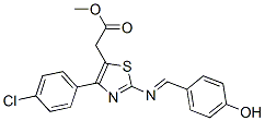 CAS 登录号：71013-51-9， 4-(对氯苯基)-2-[(对羟基苄亚基)氨基]-5-噻唑乙酸甲酯