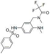 CAS 登录号：71173-75-6， 2,2,2-三氟-N-甲基-N-[[2-(甲基氨基)-5-[[(4-甲基苯基)磺酰基]氨基]苯基]甲基]-乙酰胺