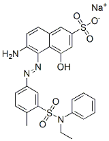 CAS 登录号：71278-42-7， 6-氨基-5-[[3-[(乙基苯基氨基)磺酰基]-4-甲基苯基]偶氮]-4-羟基萘-2-磺酸钠
