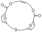 CAS#: 71349-44-5， (12E)-10,15,20,21-Tetraoxa-3-Thiatricyclo[15.2.1.15,8]Henicosa-5,7,12,17,19(1)-Pentene-9,16-Dione