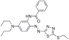 CAS#: 71383-06-7， N-[5-(Dipropylamino)-2-[[5-(Ethylthio)-1,3,4-Thiadiazol-2-Yl]Azo]Phenyl]Benzamide