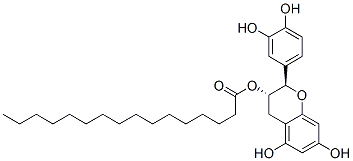CAS 登录号:71634-82-7, (2R-反式)-2-(3,4-二羟基苯基)-3,4-二氢-5,7-二羟基-2H-1-苯并吡喃-3-基棕榈酸酯