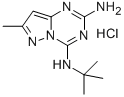 CAS 登录号：71680-76-7， N4-(1,1-二甲基乙基)-7-甲基吡唑并(1,5-a)-1,3,5-三嗪-2,4-二胺盐酸盐
