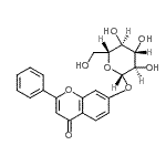 CAS 登录号：71802-05-6， 2-苯基-7-[(2S,3R,4S,5S,6R)-3,4,5-三羟基-6-(羟基甲基)四氢吡喃-2-基]氧基-苯并吡喃-4-酮